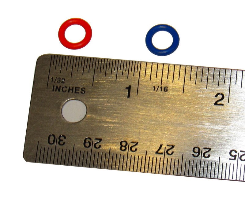 Captain O-Ring (100 Pack) Soft Stitch Ring Markers, Red & Blue (Small Size for Needle Sizes 0-8, for Knitting/Crochet/etc) - Image 2